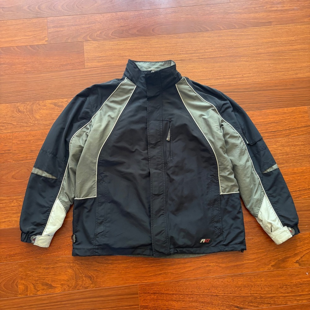 Aeropostale Aero XT Men Medium Black Gray 3-in-1 Winter Jacket Fleece Liner Y2K